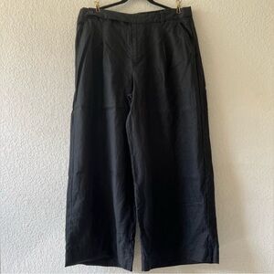 Madewell Harlow Wide-Leg Pant 16P Black Linen